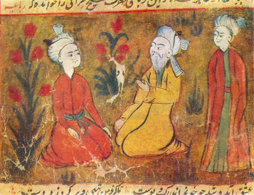 Amir Khusro teaching his disciples