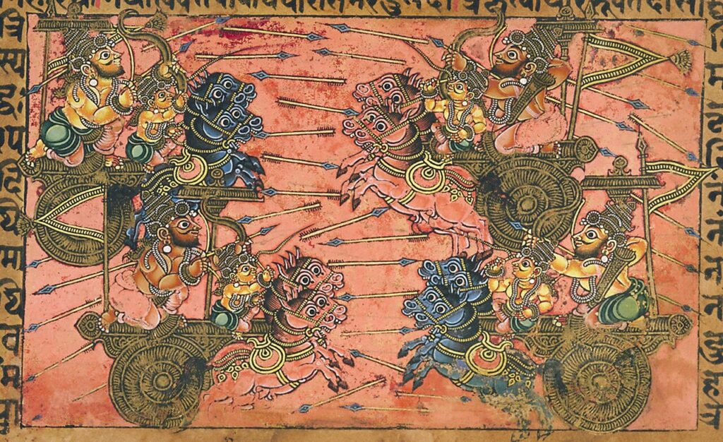 Battle Scene Between Kripa and Shikhandi